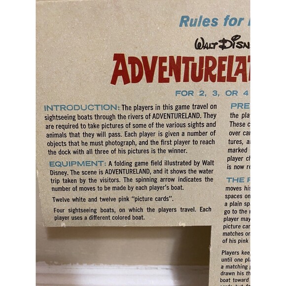 Walt Disney’s Adventureland Board Game Toucan Cruise - Parker Brothers 1956 - Picture 7 of 15